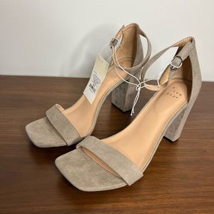Nude Block Heels